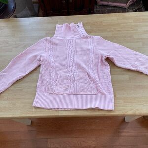 Christopher & Banks Light Pink 100% cotton Cowl Neck Sweater